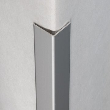 PROVISTON Eckprofil Aluminium, 20 x 20 x 1000 mm, Silber, Bau- & Montageprofile