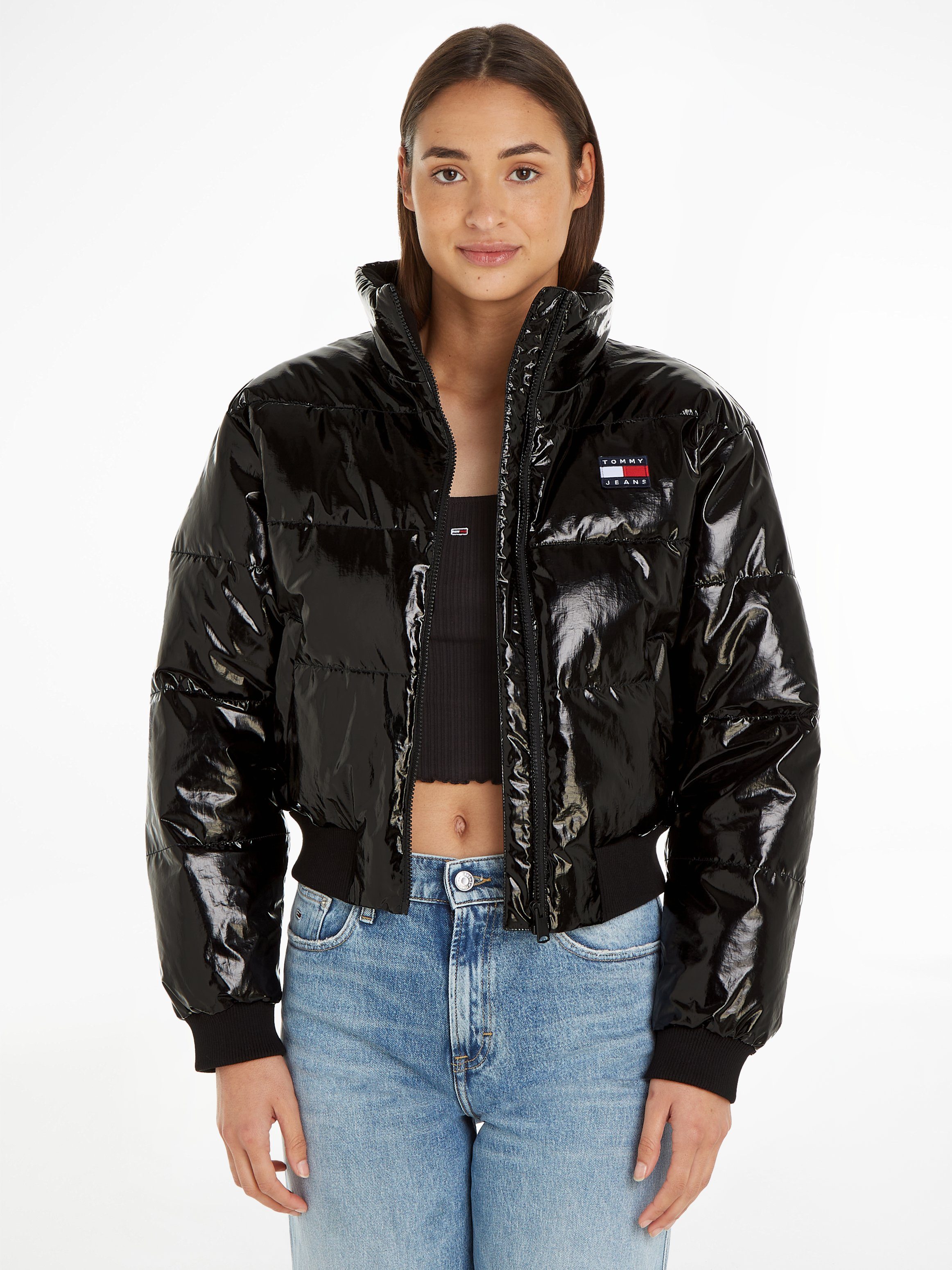 GLOSSY Aufhänger PUFFER Jeans Tommy TJW mit BADGE Steppjacke