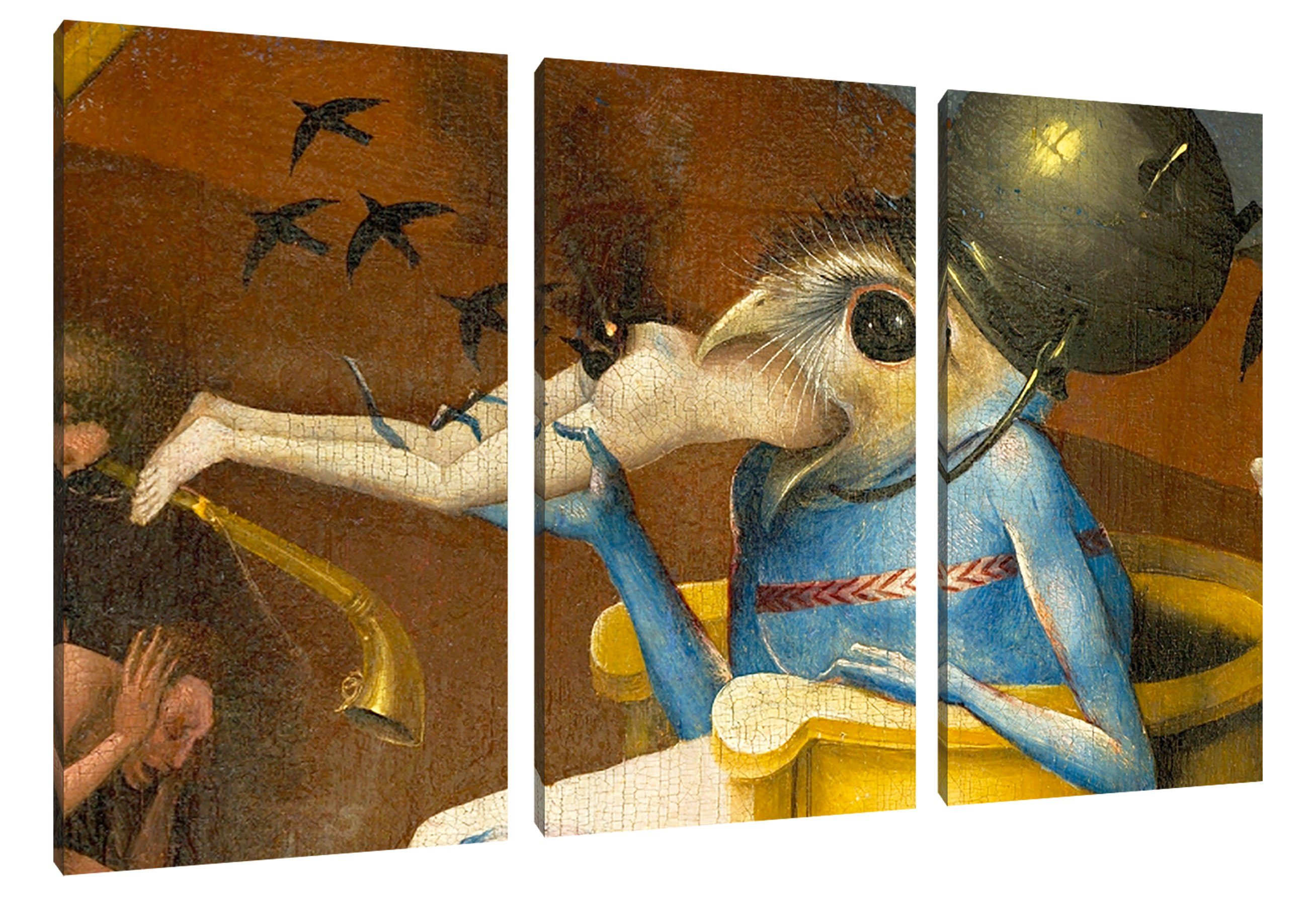 Pixxprint Leinwandbild Hieronymus Bosch Ausschnitt aus Garten der