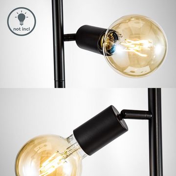 B.K.Licht Stehlampe BKL1388, ohne Leuchtmittel, Stehleuchte 3-flammig E27 Schwenkbar Retro Fußschalter Metall ohne Leuchtmittel