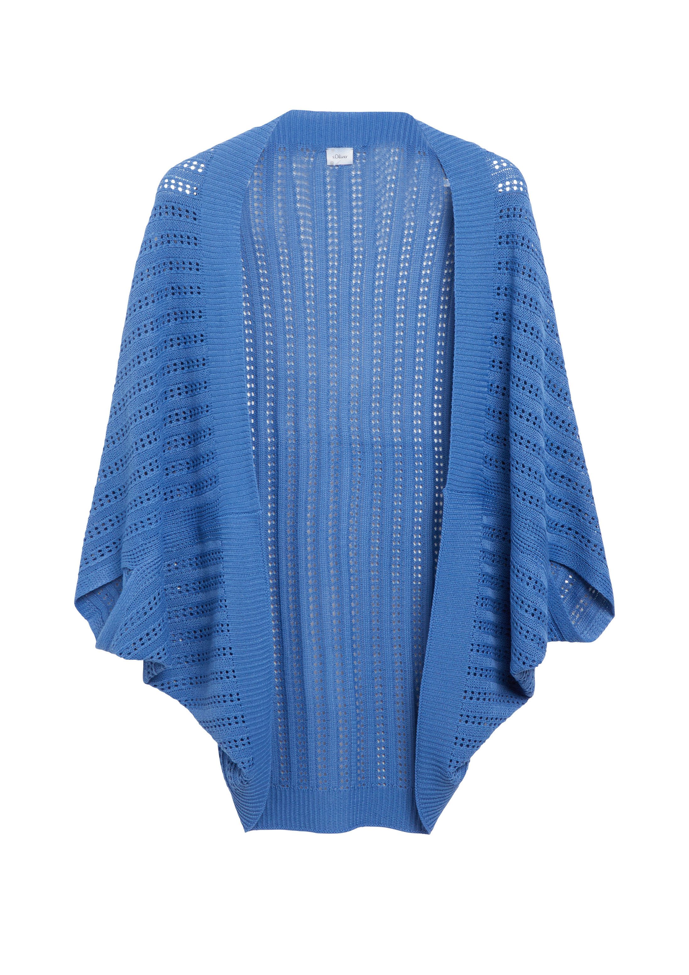 s.Oliver Poncho Indoor-Poncho Indoor-Poncho aus Ajourstrick