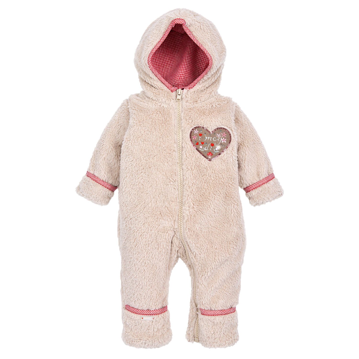 BONDI Strampler Baby Trachten Fleece Overall 'I mog di' 86936, Be