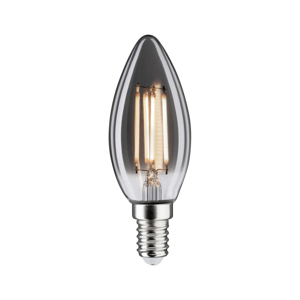 Paulmann LED-Leuchtmittel Paulmann LED Kerzenlampe E14 4W rauch, Dimmbar nicht Smart Home-fähig