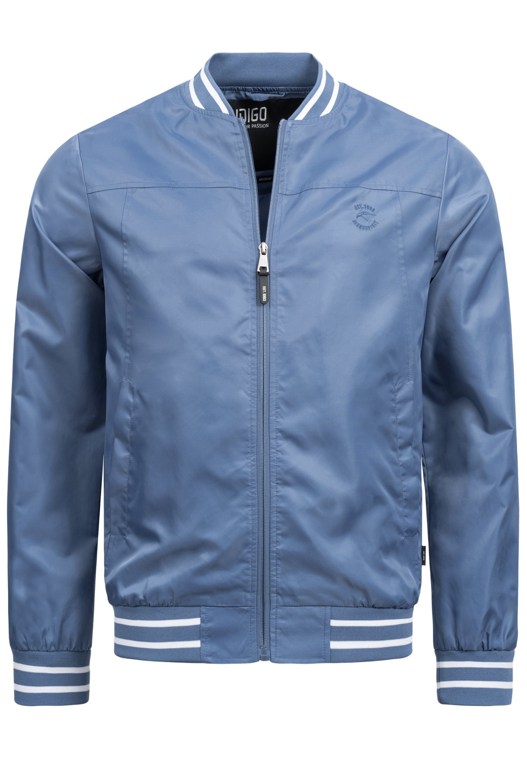 Indicode Sommerjacke Herren Manos Übergangsjacke Herrenjacke Bomberjacke mit Stehkragen