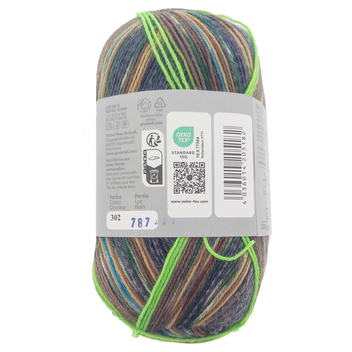 Gründl Hot Socks Simila 302, Garn Häkeln Sockenwolle Stickgarn, 400 m (Rolle, 1-St., Sockenwolle), Strumpfwolle Wolle Häkelwolle Sockenwolle stricken häkeln