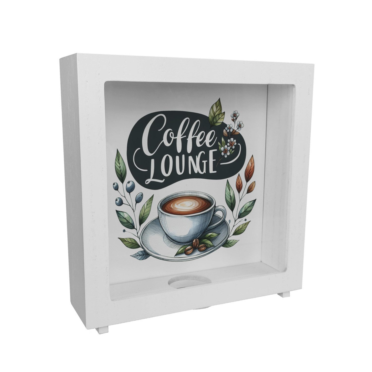 Spardose Coffee Lounge Rahmen Spardose aus Holz