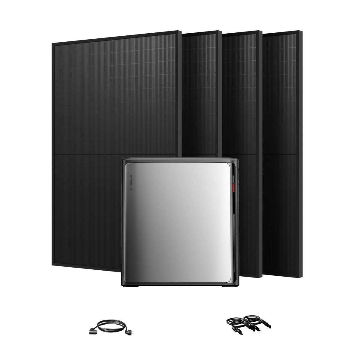 Ecoflow Balkonkraftwerk 1820W ECOFLOW STREAM Ultra X 3,84kWh All in One Speicher, (4 x Astronergy 455wp Full Black Paneele im Lieferumfang enthalten), 4 MPPT Solareingang mit integriertem Mikro-Wechselrichter