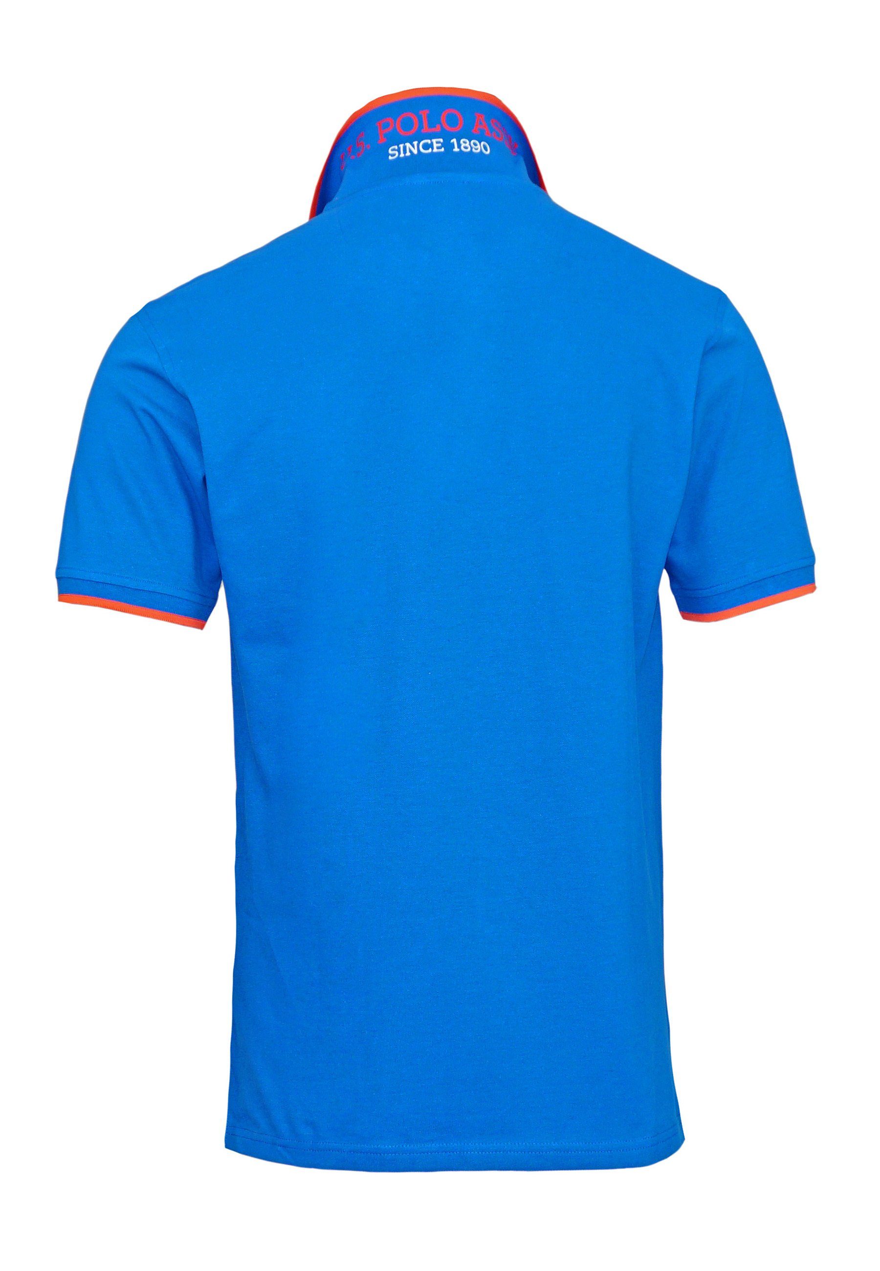 U.S. Polo Assn Poloshirt Shirt blau Poloshirt (1-tlg)