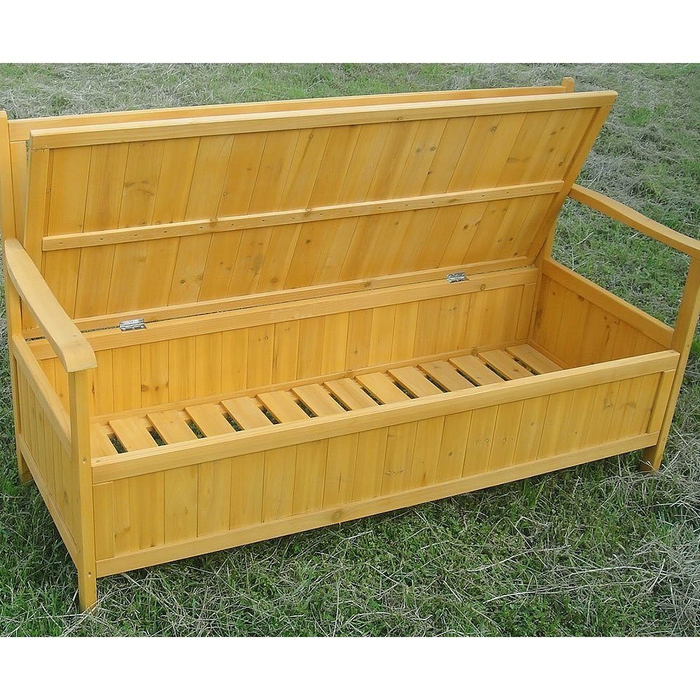 Melko Gartenbank Gartenbank Sitzbank Braun Stauraum günstig online kaufen
