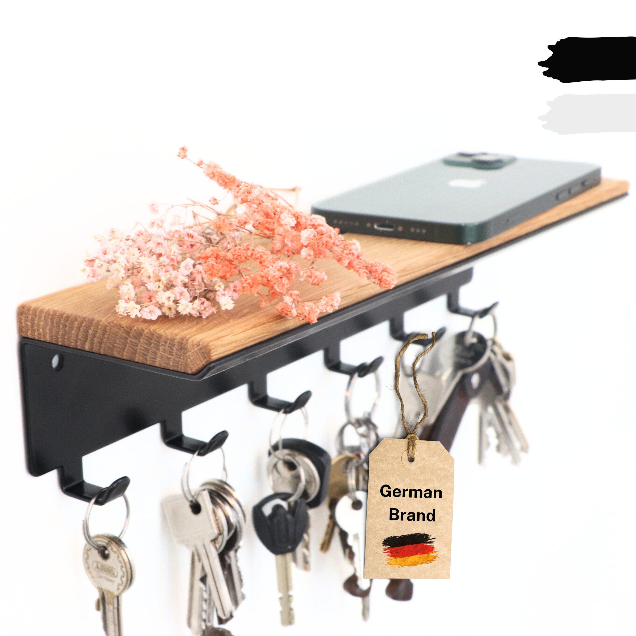 Astrein Schlüsselbrett mit Haken, Schlüsselboard, Eiche, günstig online kaufen