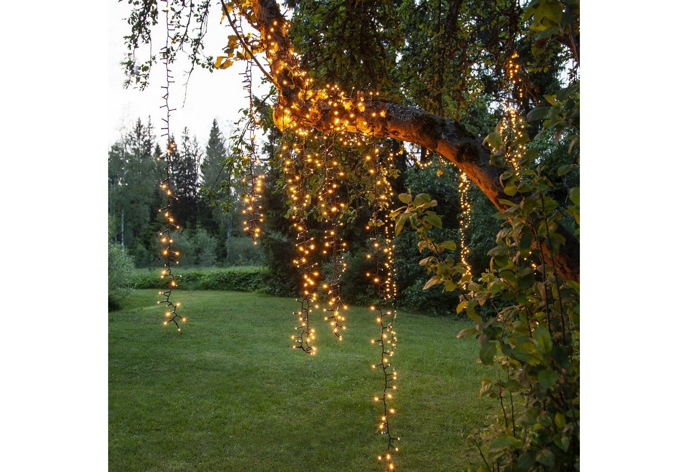 MARELIDA LED-Lichterkette LED Lichterkette f.Außen IP44 800 bernstein gold warmweiße LED 16m, 800-flammig