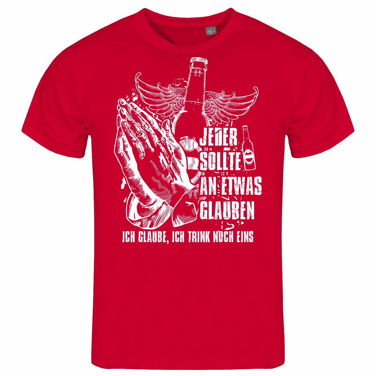 deinshirt Print-Shirt Herren T-Shirt Ich glaube günstig online kaufen