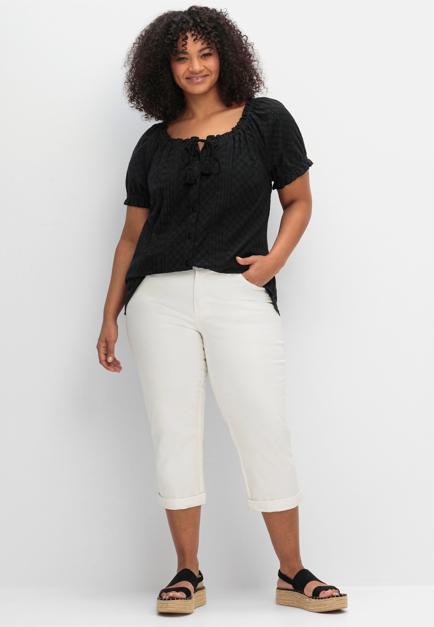 sheego by Joe Browns Klassische Bluse Kurzarm-Bluse . günstig online kaufen