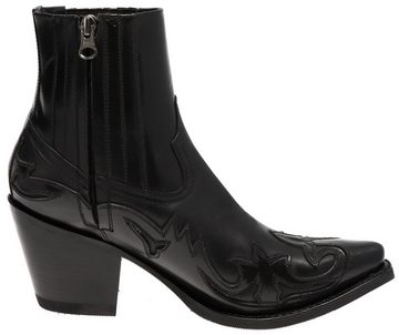 Sendra Boots 16598 Schwarz Stiefelette Rahmengenähte Damen Westernstiefelette