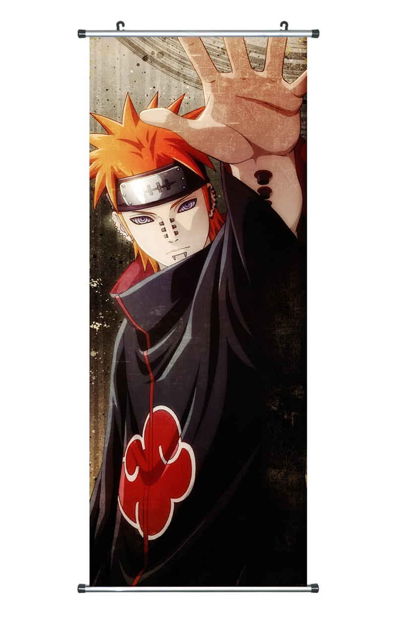 GalaxyCat Poster Großes Naruto Rollbild / Kakemono aus Stoff, Poster 100x40cm, versch, Pain, Pain Rollbild / Kakemono