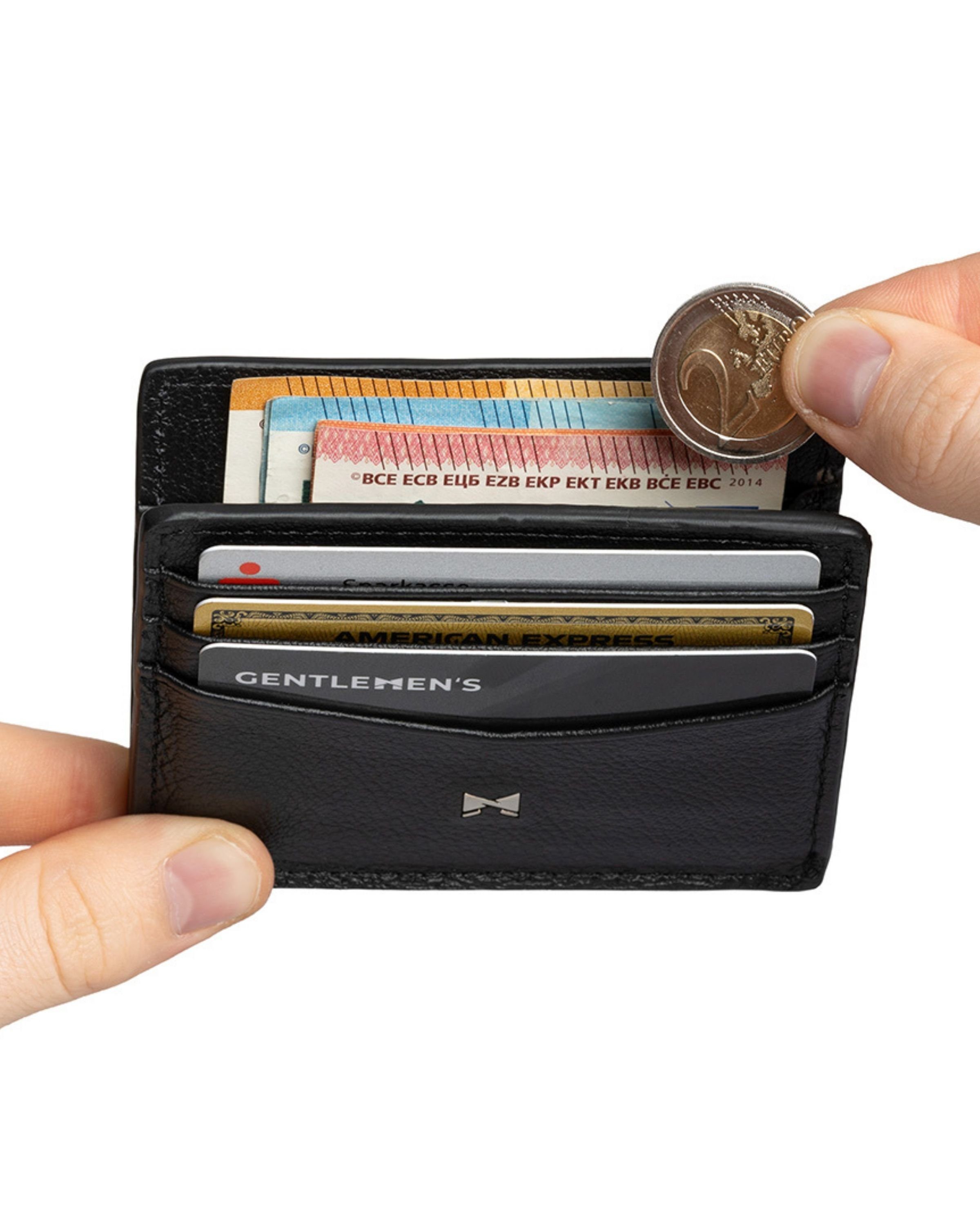 Gentlemen's Kartenetui - Kreditkartenetui mit Mittelfach & RFID Schutz - Sl günstig online kaufen