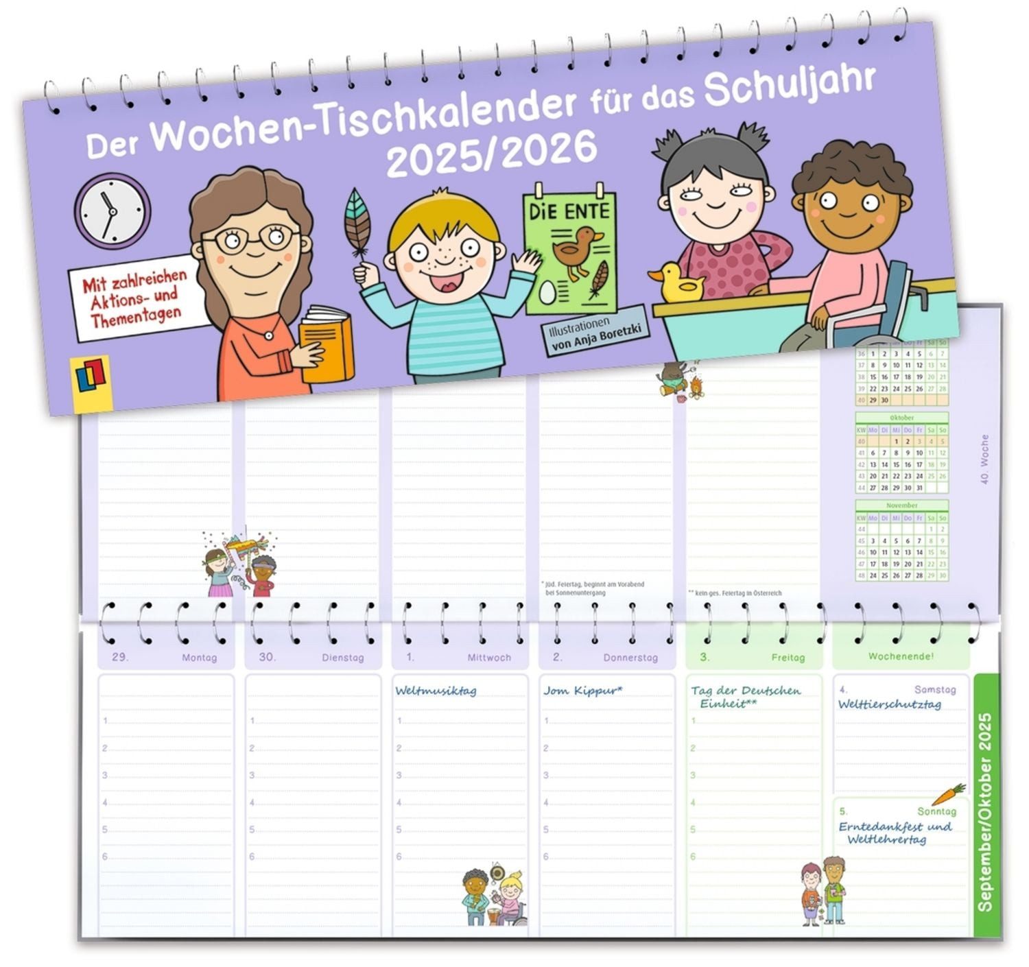 Verlag an der Ruhr Tischkalender Der Wochen-Tischkalender für das Schuljahr 2025/2026