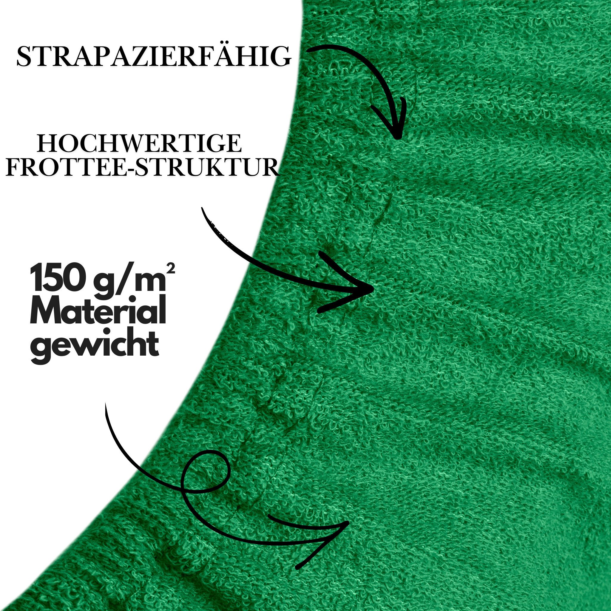 DH DEIN . HAUS Spannbettlaken Frottee SOFT, Baumwolle, Gummizug: rundum, (1 Stück), weich saugfähig atmungsaktiv Rundumgummi formstabil bis 20 cm – Bild 3 von 5