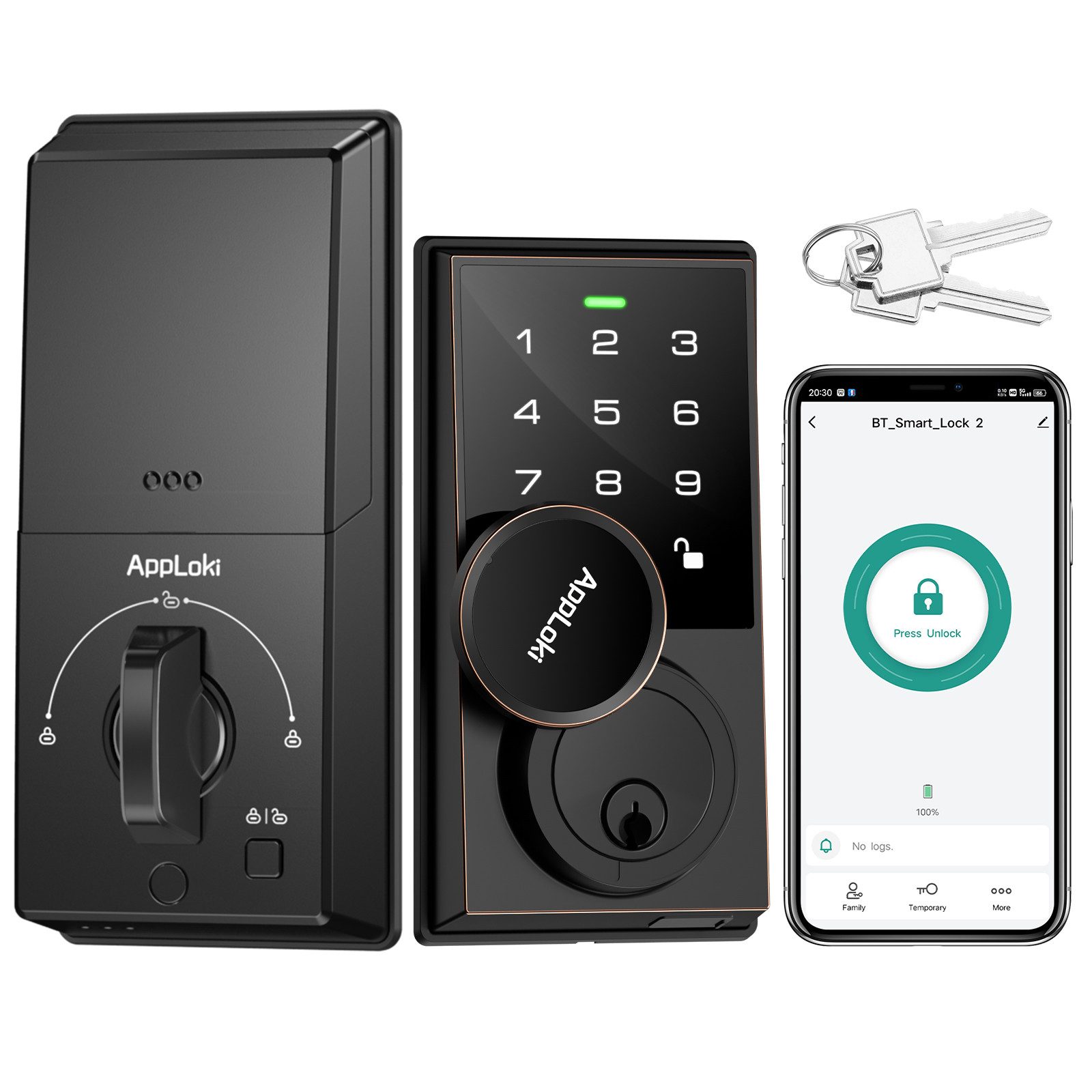 ombar Türschlossantrieb Intelligentes Türschloss, Smart Lock, für Home Schlafzimmer