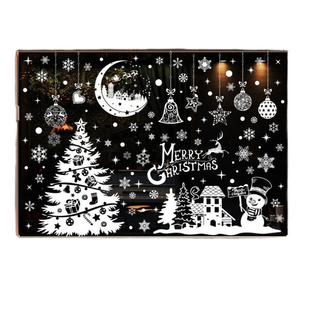 Aufkleber Fensteraufkleber Weihnachten Schneeflocken Weihnachtsdekoration