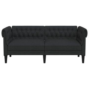 vidaXL Sofa Chesterfield-Sofa 2-Sitzer Schwarz Stoff