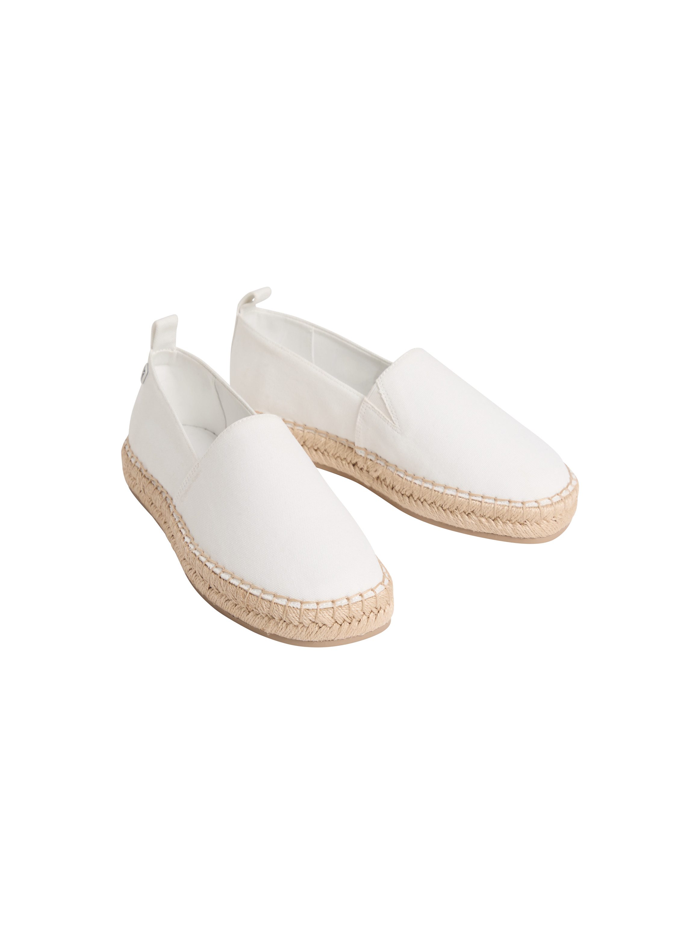 Calvin Klein OBLIQUE ESPADRILLE CANVAS Espadrille Slipper, Flats, Mokassin, Schlupfschuh mit Bastumrahmung
