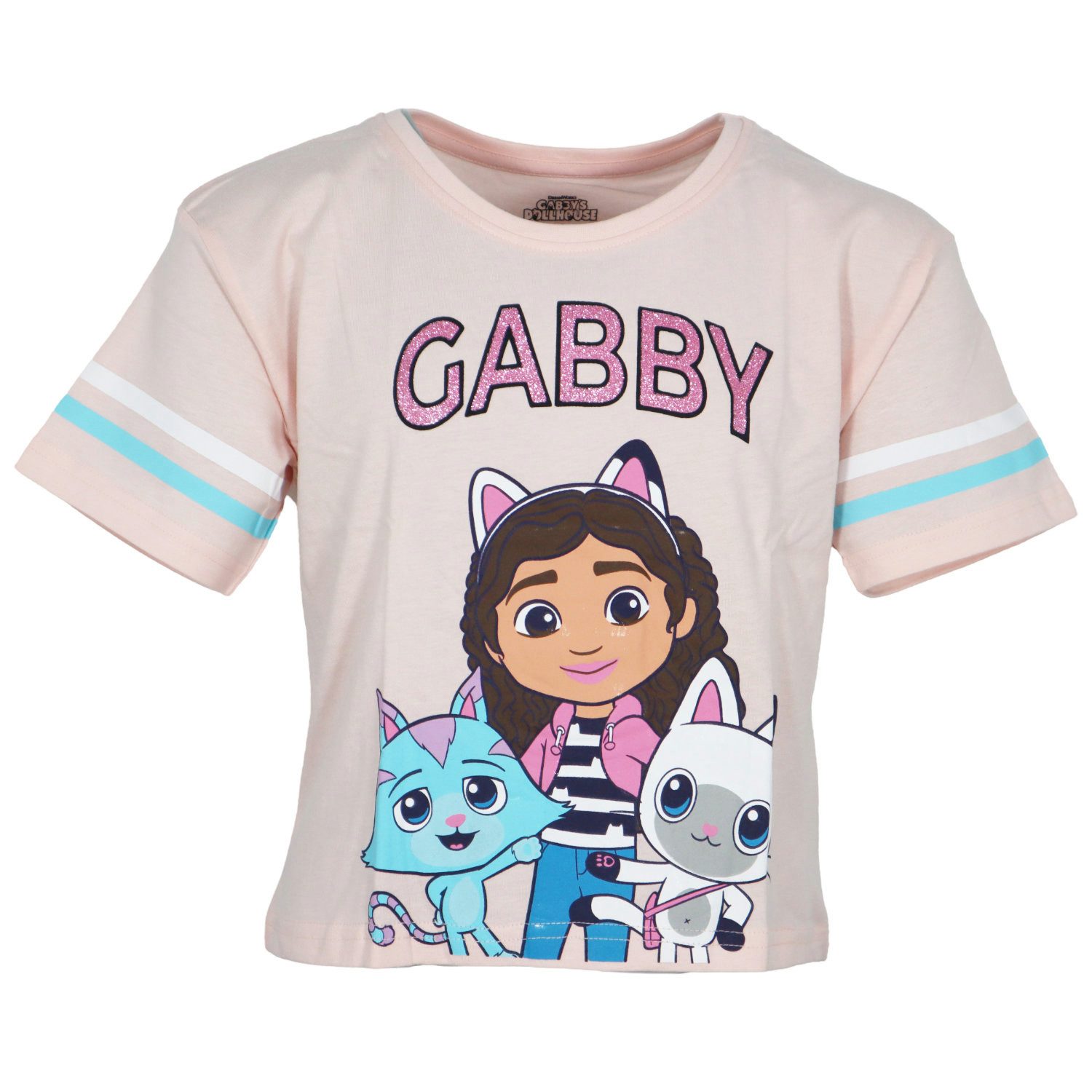 Gabby's Dollhouse Print-Shirt Gabbys Dollhouse Mädchen Kinder T-Shirt Shirt 100% Baumwolle, Gr. 104 bis 134