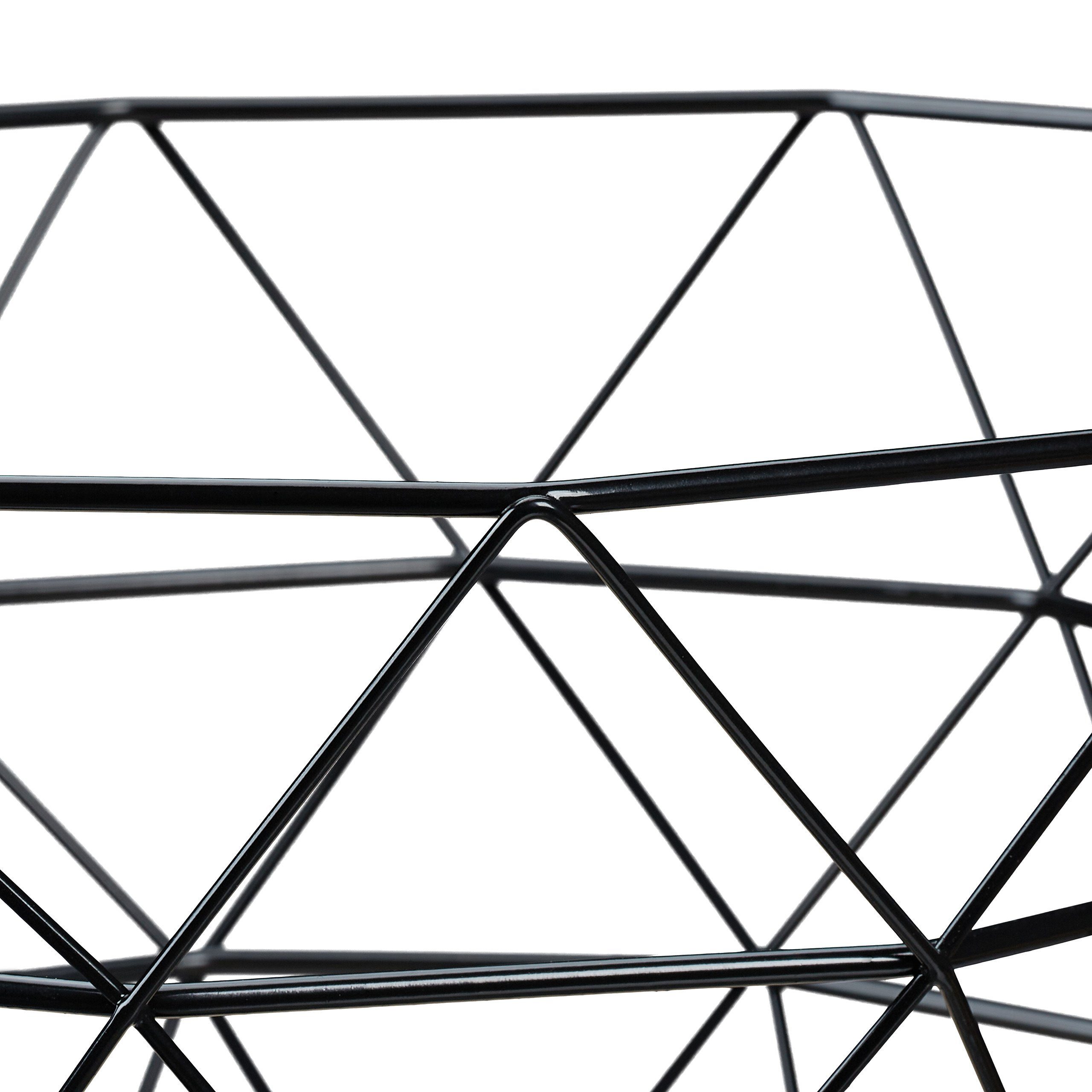 relaxdays Obstschale Obstkorb Gitter Design, Eisen, schwarz