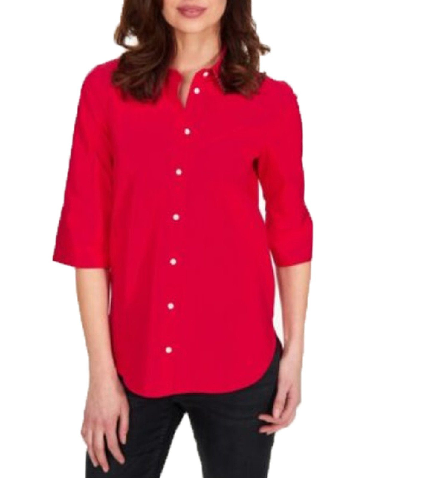 Van Laack Hemdbluse »van Laack Casidy Blusen-Hemd knallige Damen Langarm- Bluse mit Kragen Sommer-Bluse Rot« online kaufen | OTTO