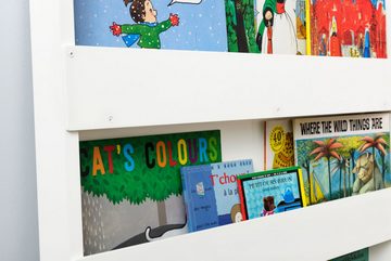 Tidy Books Bücherregal weiß, mit oder ohne Buchstaben für Kids - auch für Arztpraxen super