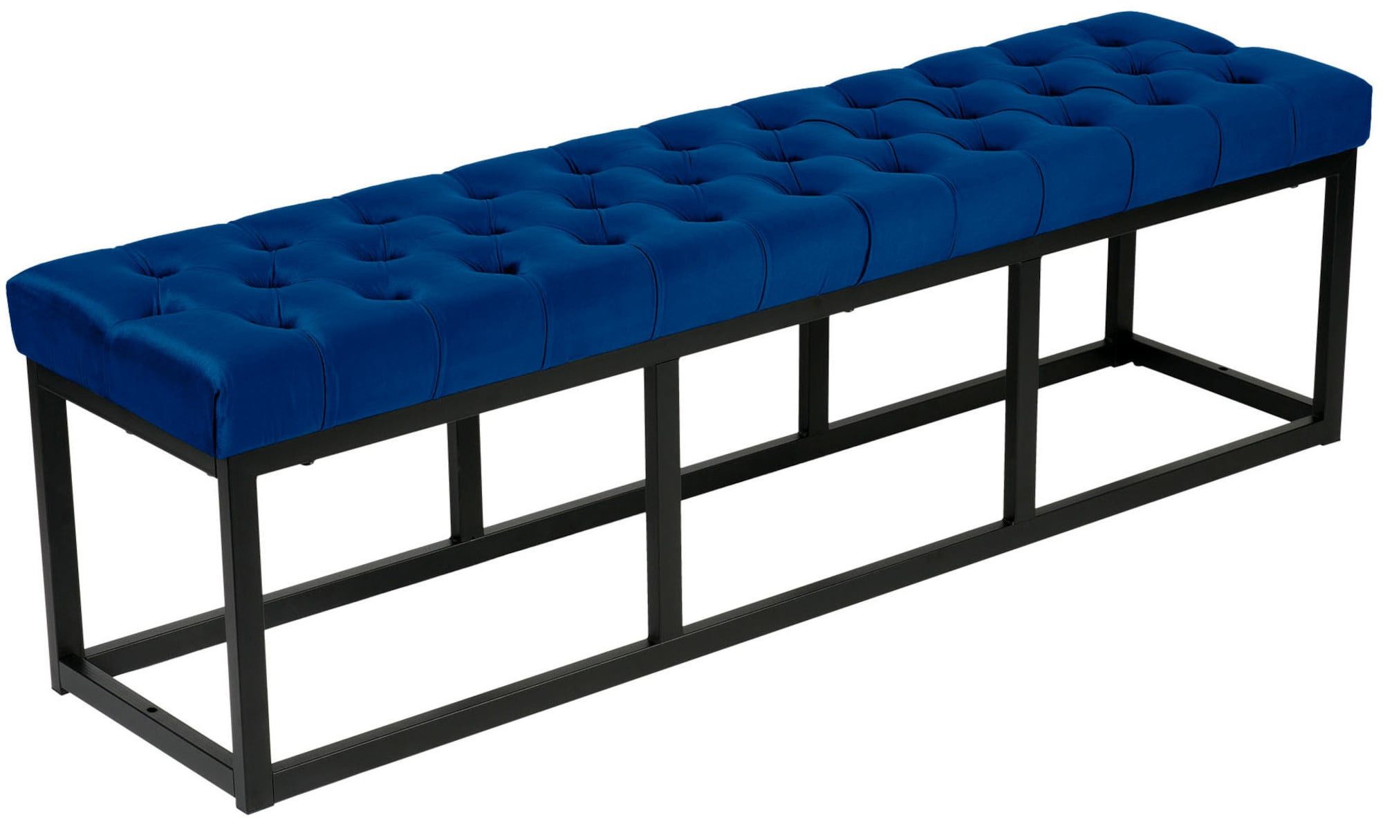 TPFLiving Polly (mit stylisch gesteppten Sitzbezug und schwarzem Metallgestell), maximale Belastbarkeit der Sitzbank: 200 kg
