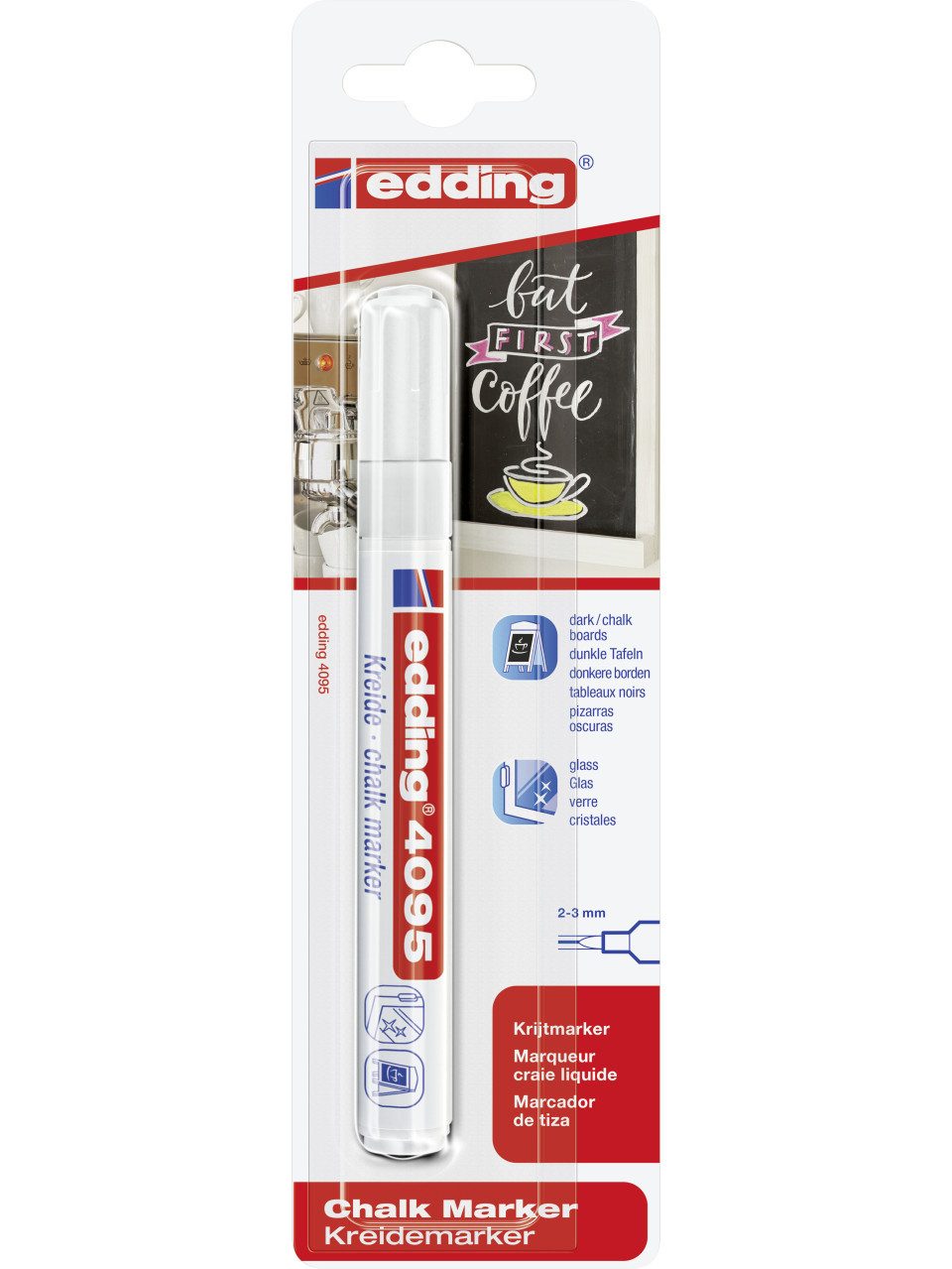 edding Kreidemarker Edding 4095 Kreidemarker weiß 4,25