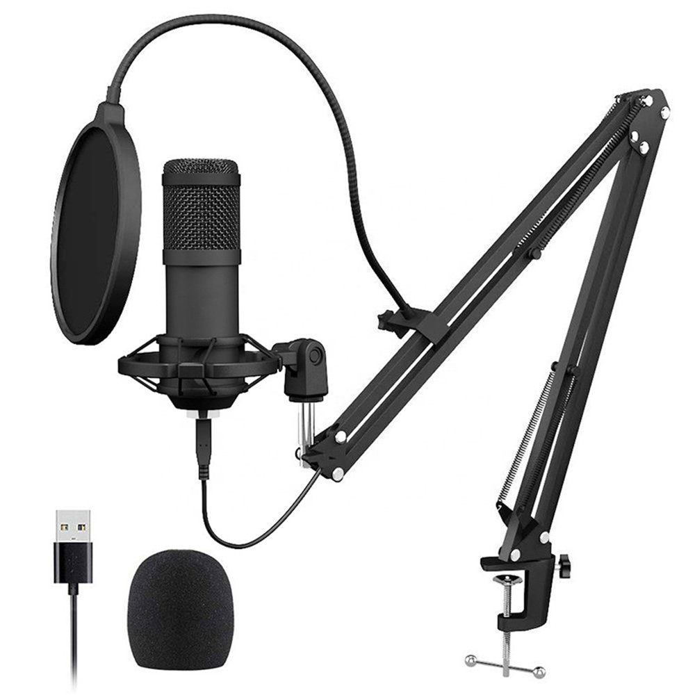 GelldG Mikrofon USB Mikrofon 192KHZ/24Bit Studio  Cardioid-Kondensatormikrofon