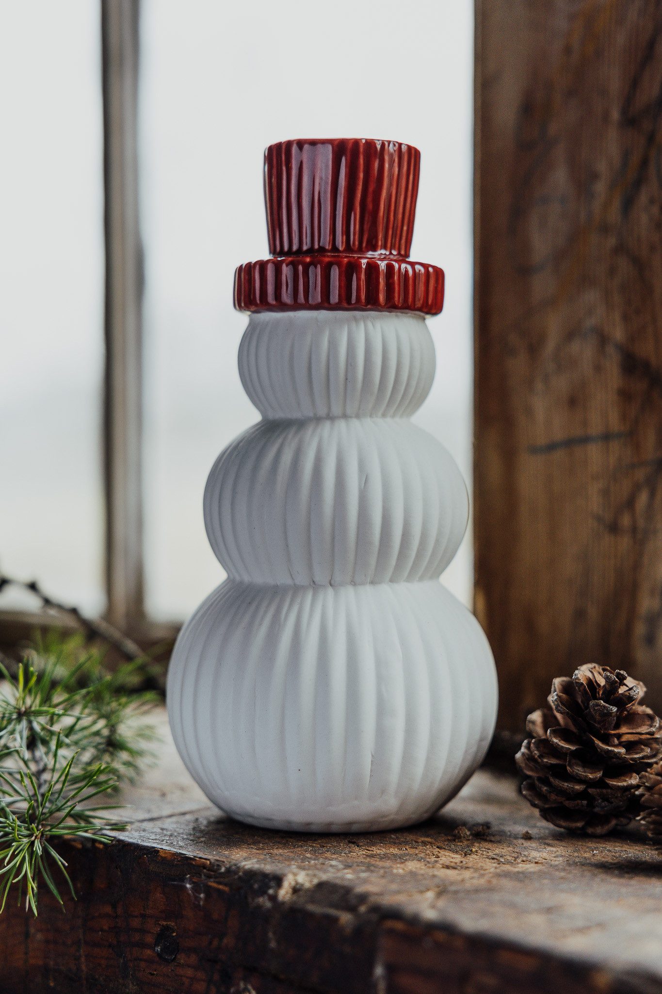 Storefactory Dekoobjekt Schneemann Frank Groß rot/weiß, Dekofigur aus Keram günstig online kaufen