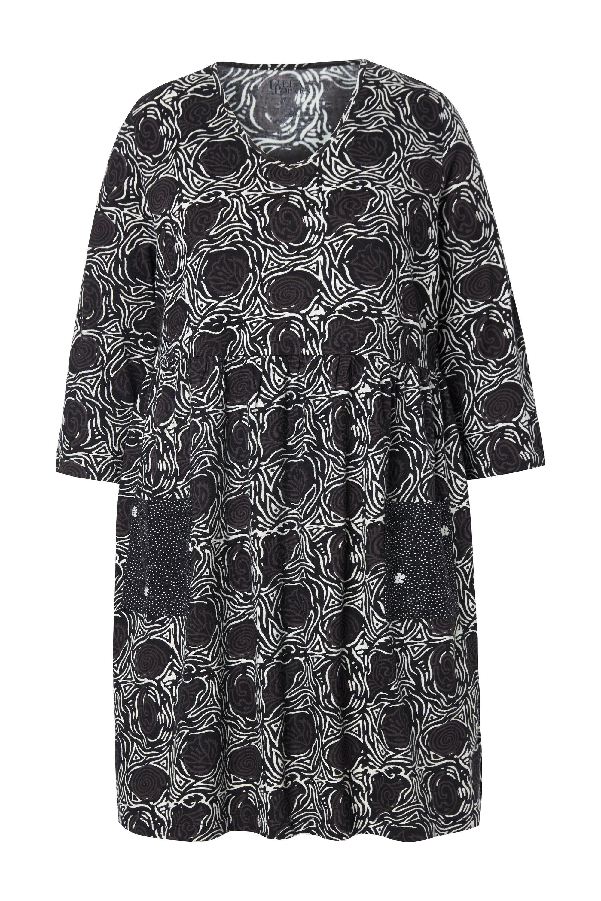 Ulla Popken Longshirt Longshirt A-Linie Blumendruck günstig online kaufen