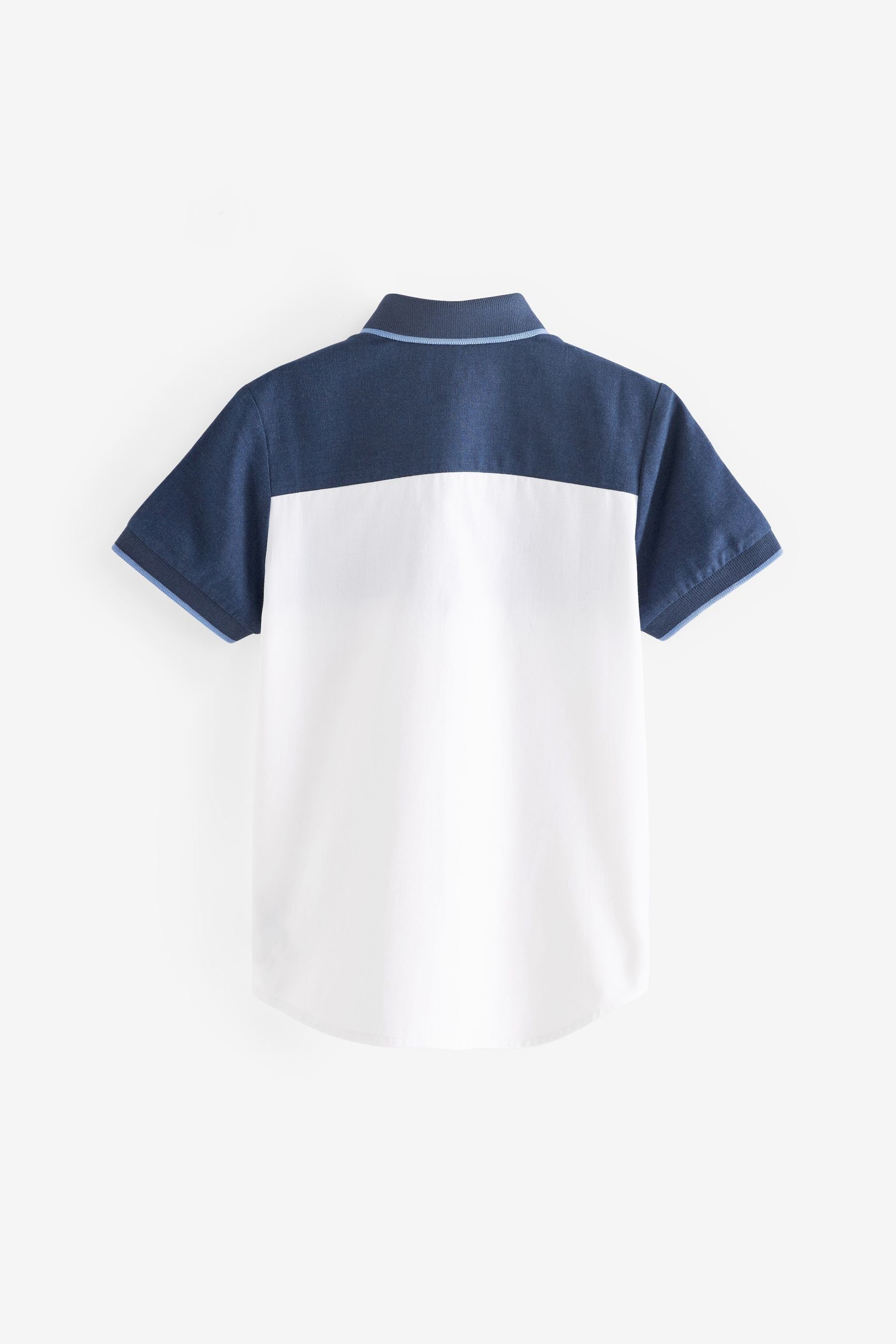 Hemd Blockfarben (1-tlg) Next mit Kurzärmeliges Kurzarmhemd