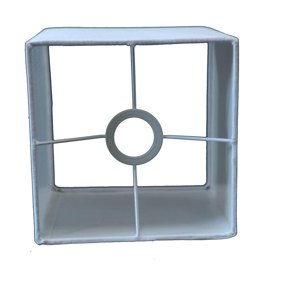 Dirk Davids Leuchten GmbH Lampenschirm Lampenschirm für Tischleuchte in Vierkant Leinen Weiß 20-20-18cm, Hochwertiger Leinen-Stoff