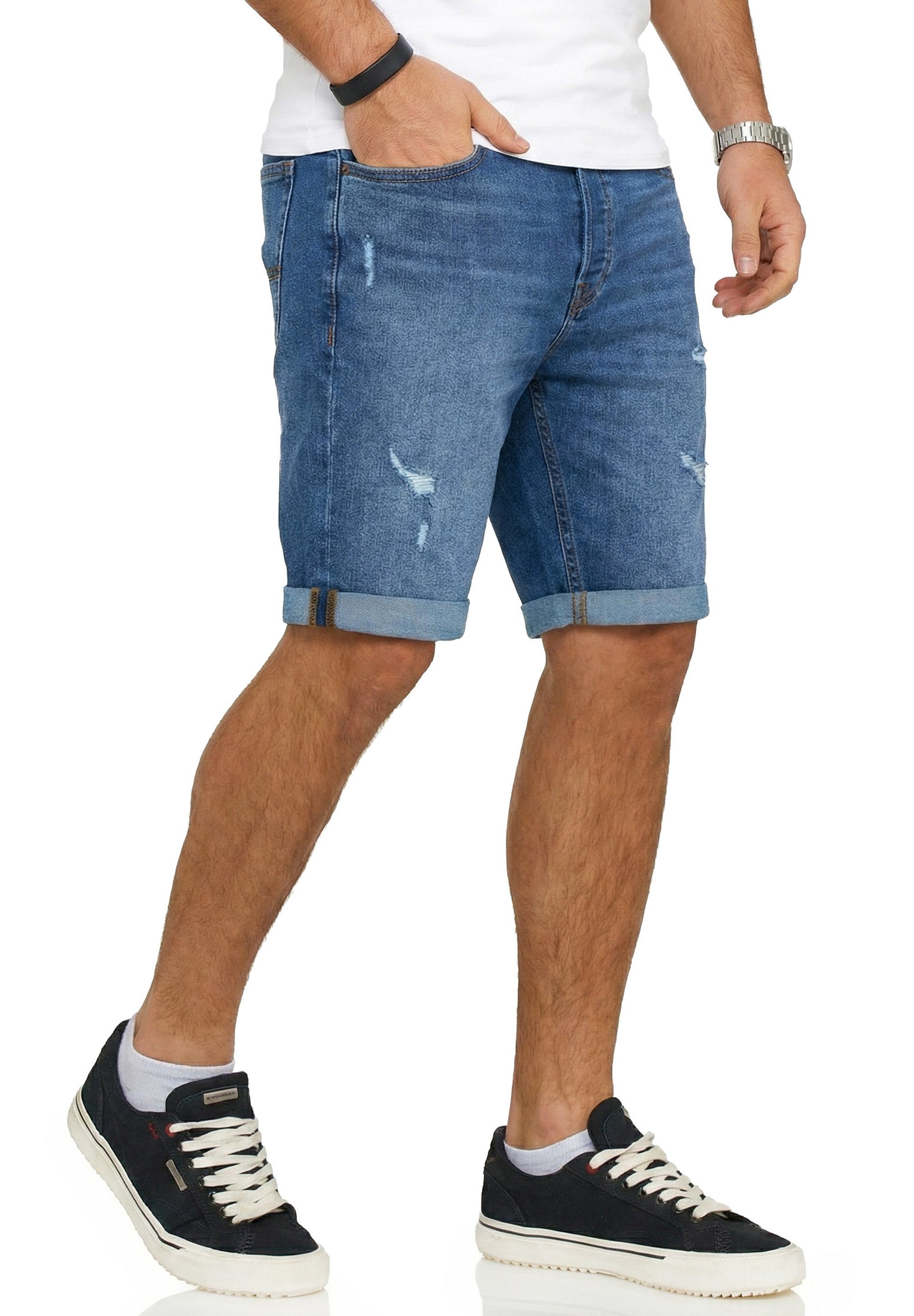 Jack & Jones Jeansshorts JJIRICK JJIINFINITY SHORTS Kurze Jeanshose im 5-Pocket-Stil Casual Denim Pants mit Waschung – Bild 4 von 5