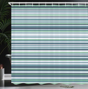 Abakuhaus Duschvorhang Moderner Digitaldruck mit 12 Haken auf Stoff Wasser Resistent Breite 175 cm, Höhe 180 cm, Gestreift Abstrakt Narrow Band