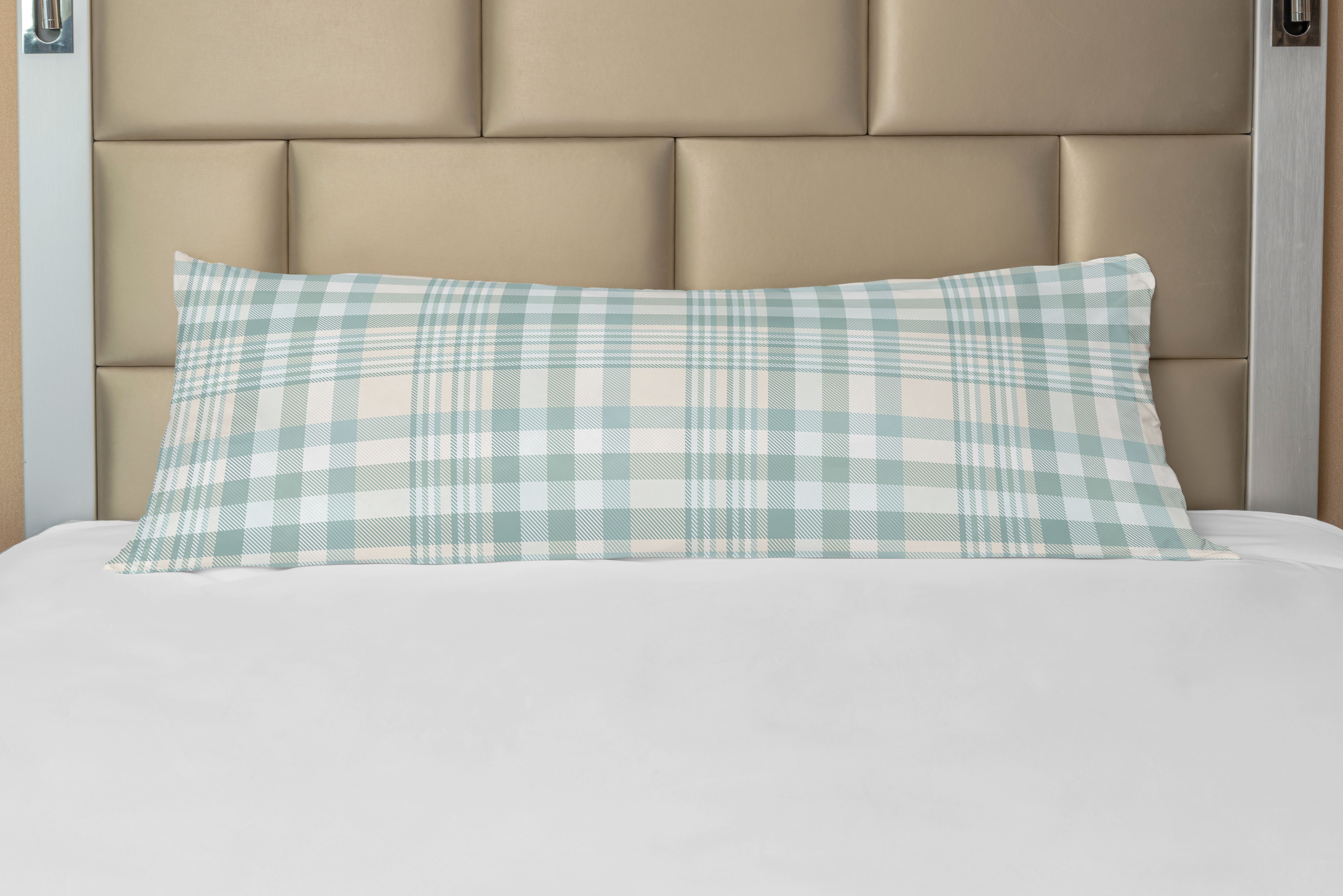 Seitenschläferkissenbezug Deko-Akzent Langer Kissenbezug, Abakuhaus, Gedämpfte Farben Pastel Plaid-Layout | Seitenschläferkissenbezüge