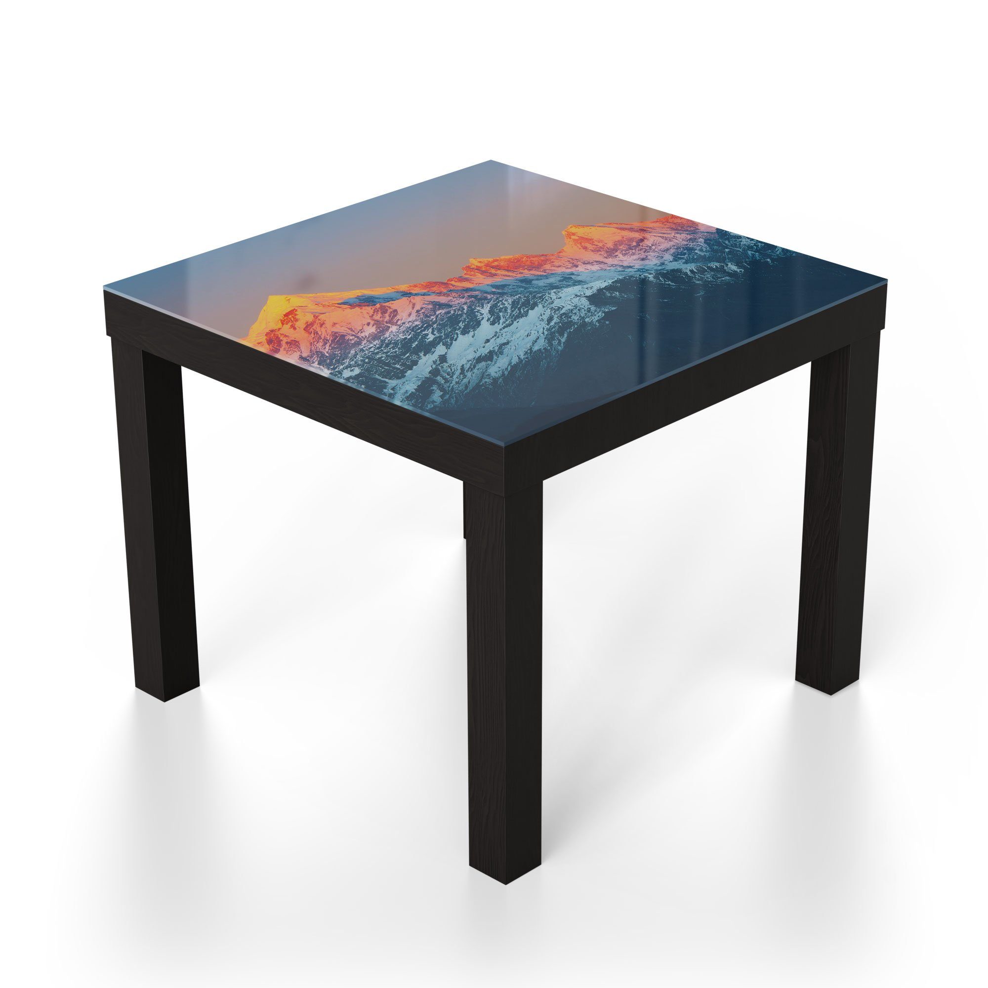 Couchtisch Abendsonne', in Glastisch modern Schwarz Beistelltisch 'Panchchuli DEQORI Glas