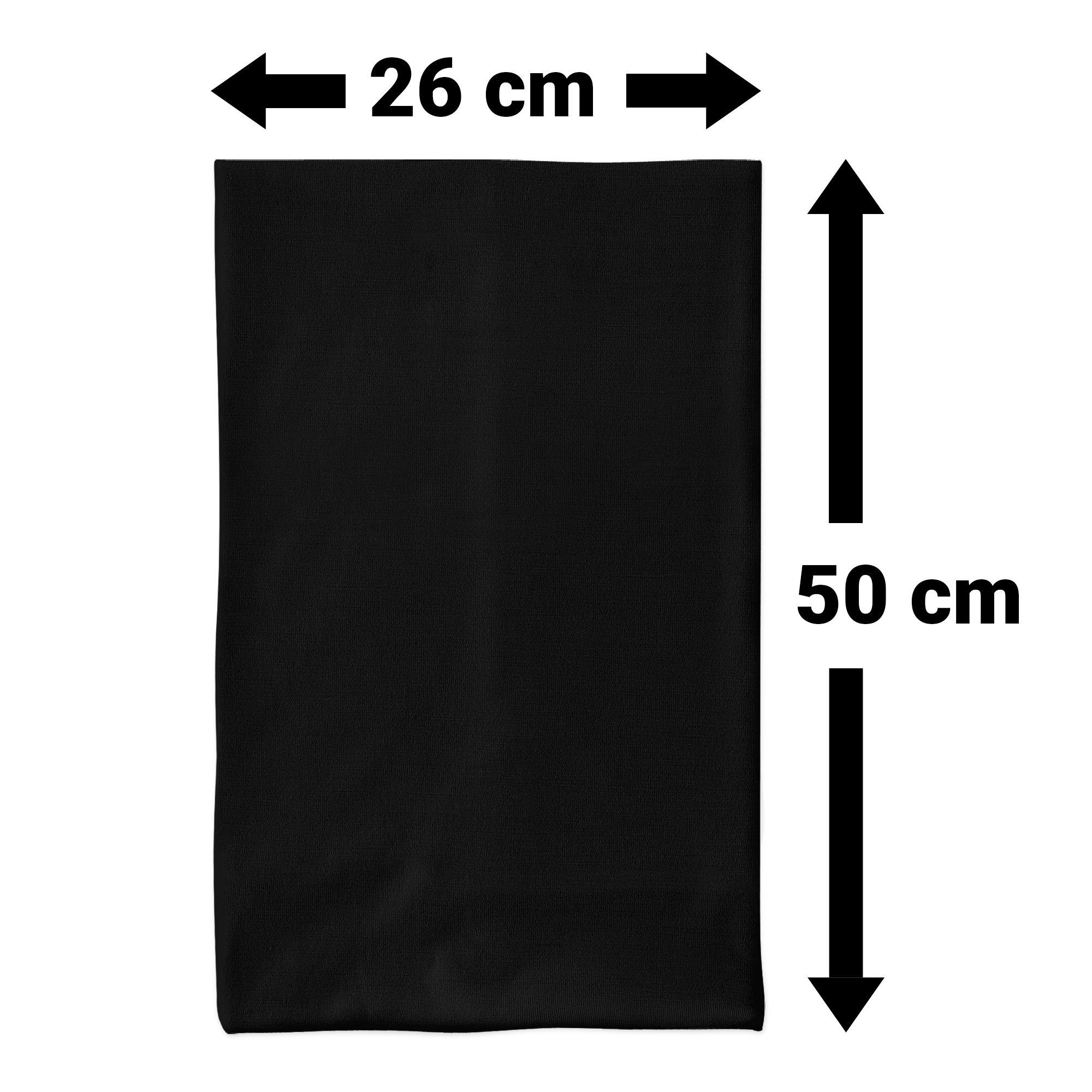 Maskworld Verkleidungsmaske Schlauchschal schwarz, Elastisches Halstuch für alle Gelegenheiten