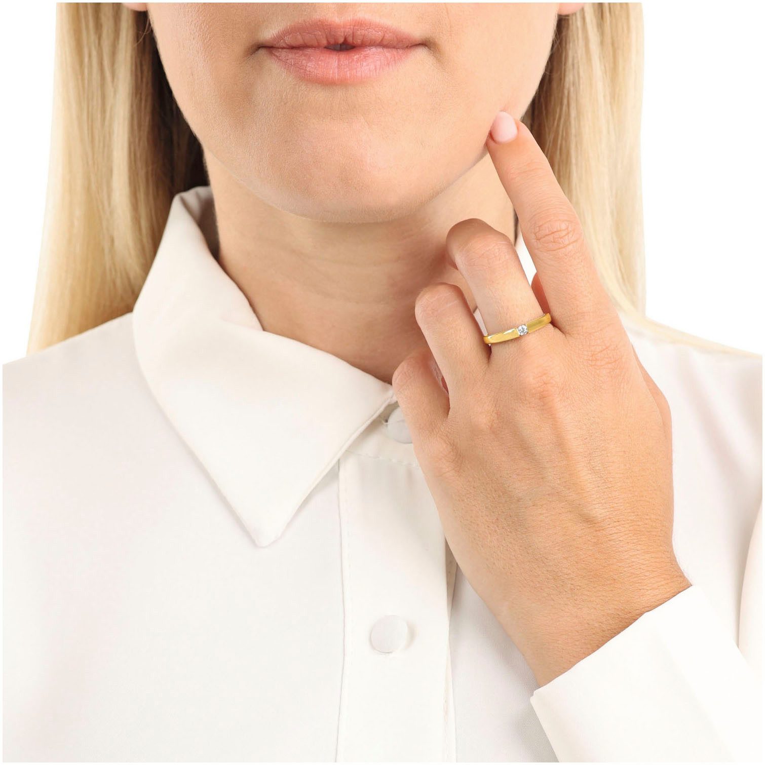 Amor Fingerring, mit Zirkonia (synth)