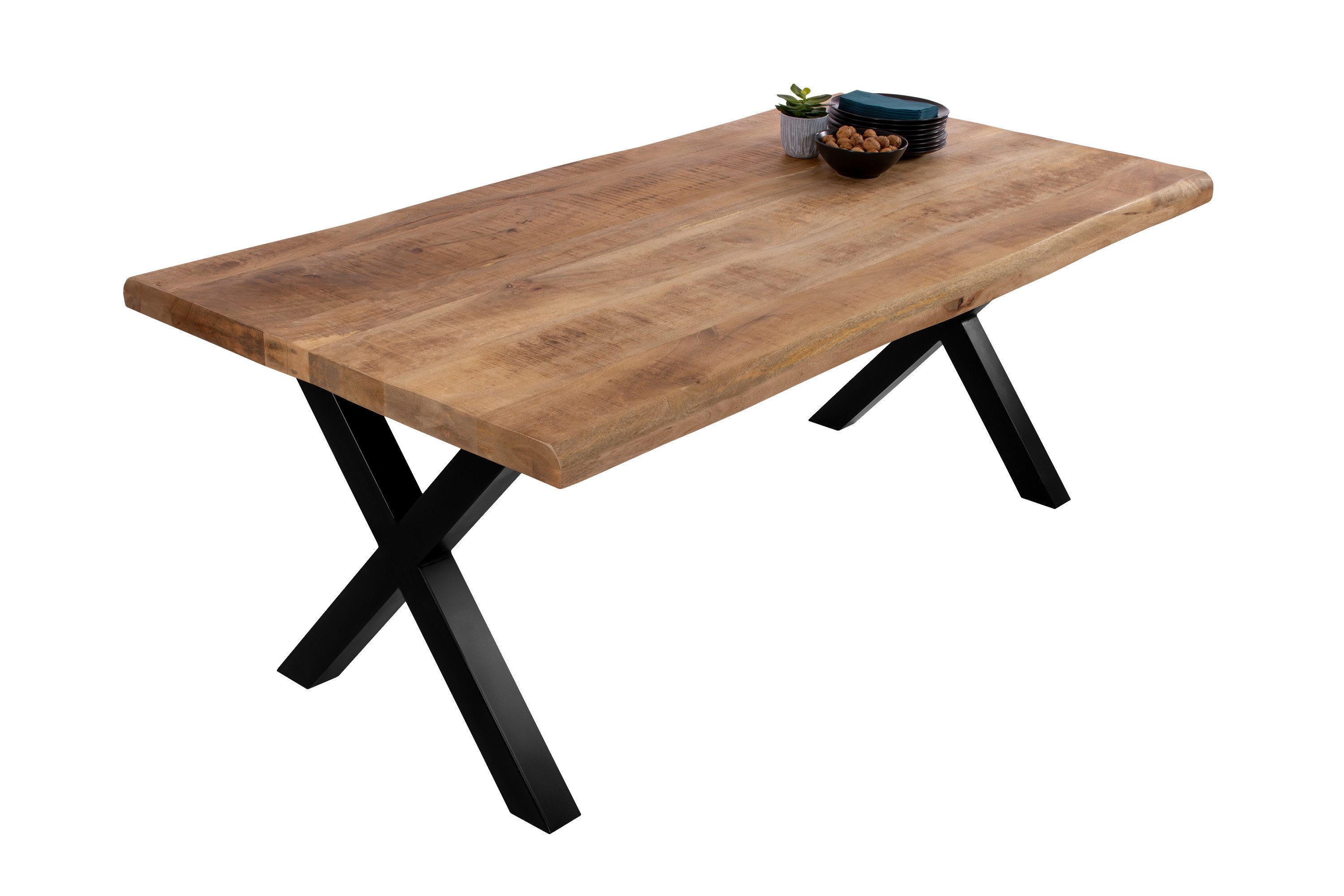 Loreno® Baumkantentisch Cali, massives Mangoholz, Baumkante, günstig online kaufen