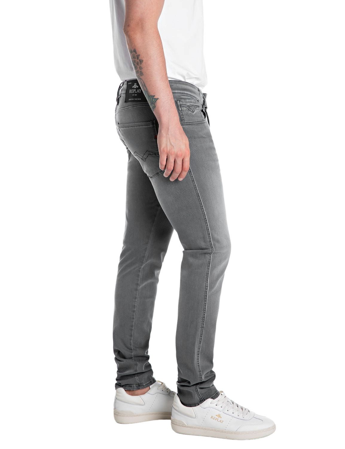 Replay Slim-fit-Jeans Anbass Jeanshose mit Stretch