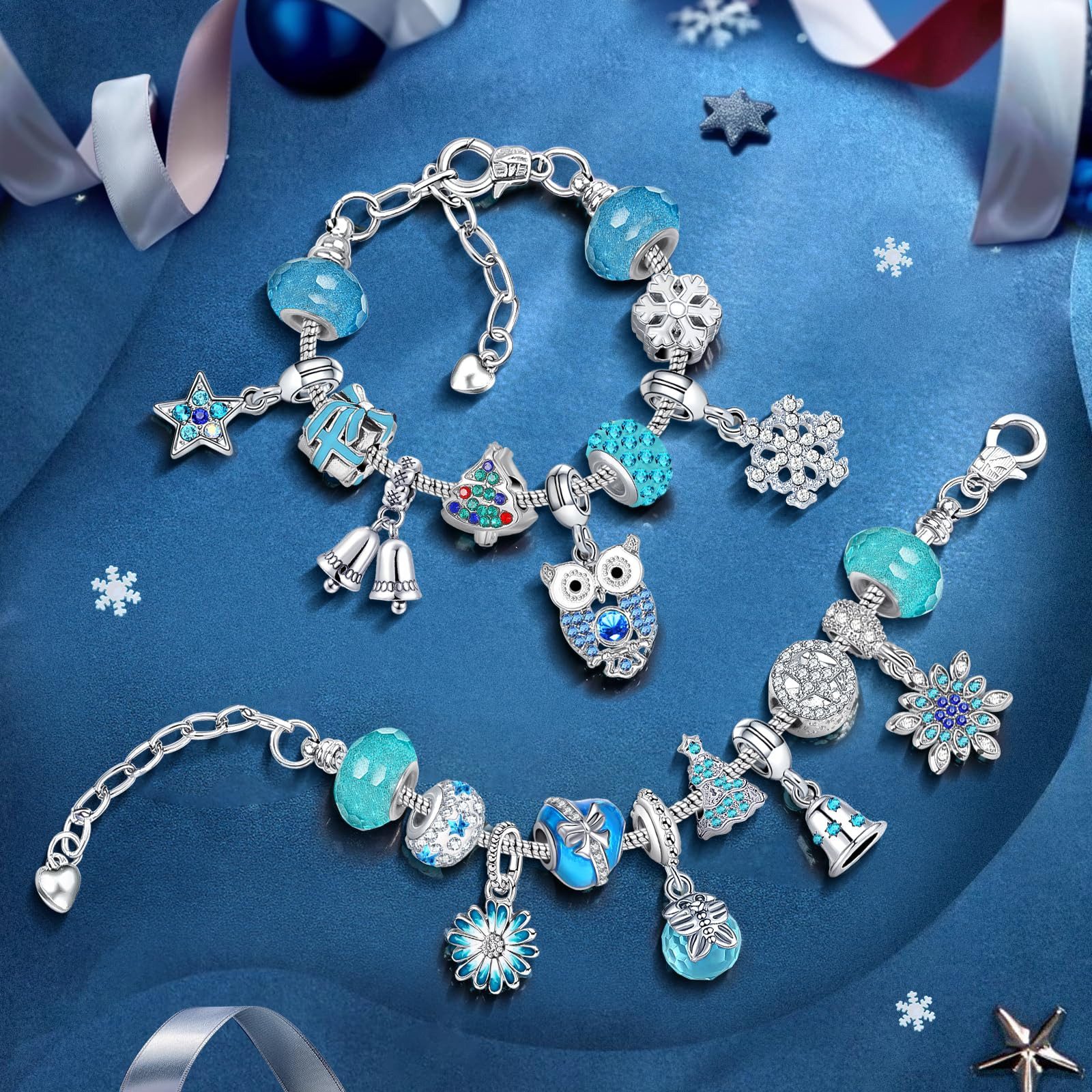 CLTYQ Schmuck-Adventskalender Schmuck-Adventskalender Weihnachtskalender Teenager Mädchen Kinder, DIY Adventskalender Inhalt Kinder Frauen Schmuck Armband