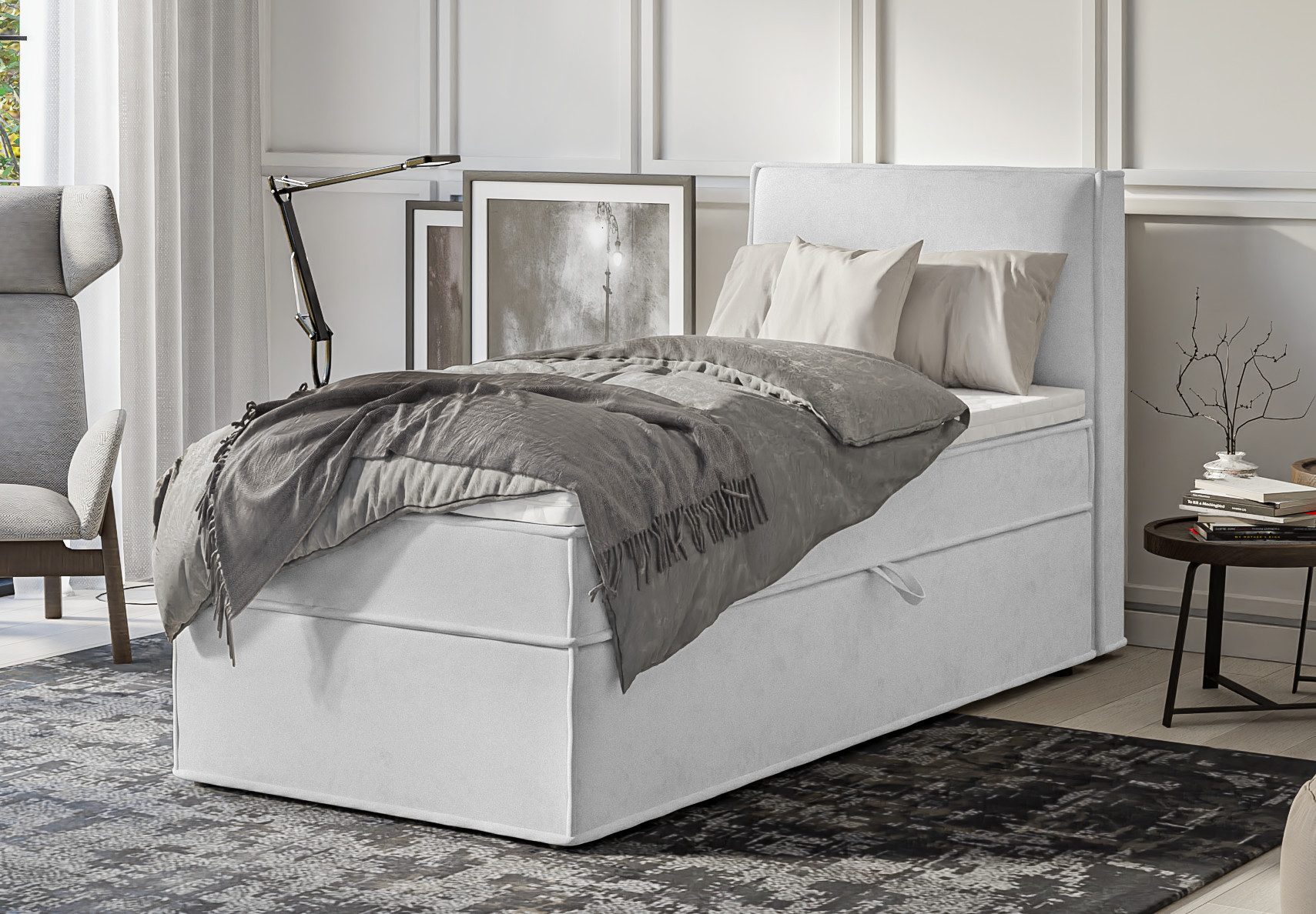 S-Style Möbel Boxspringbett Plaza mit Topper günstig online kaufen