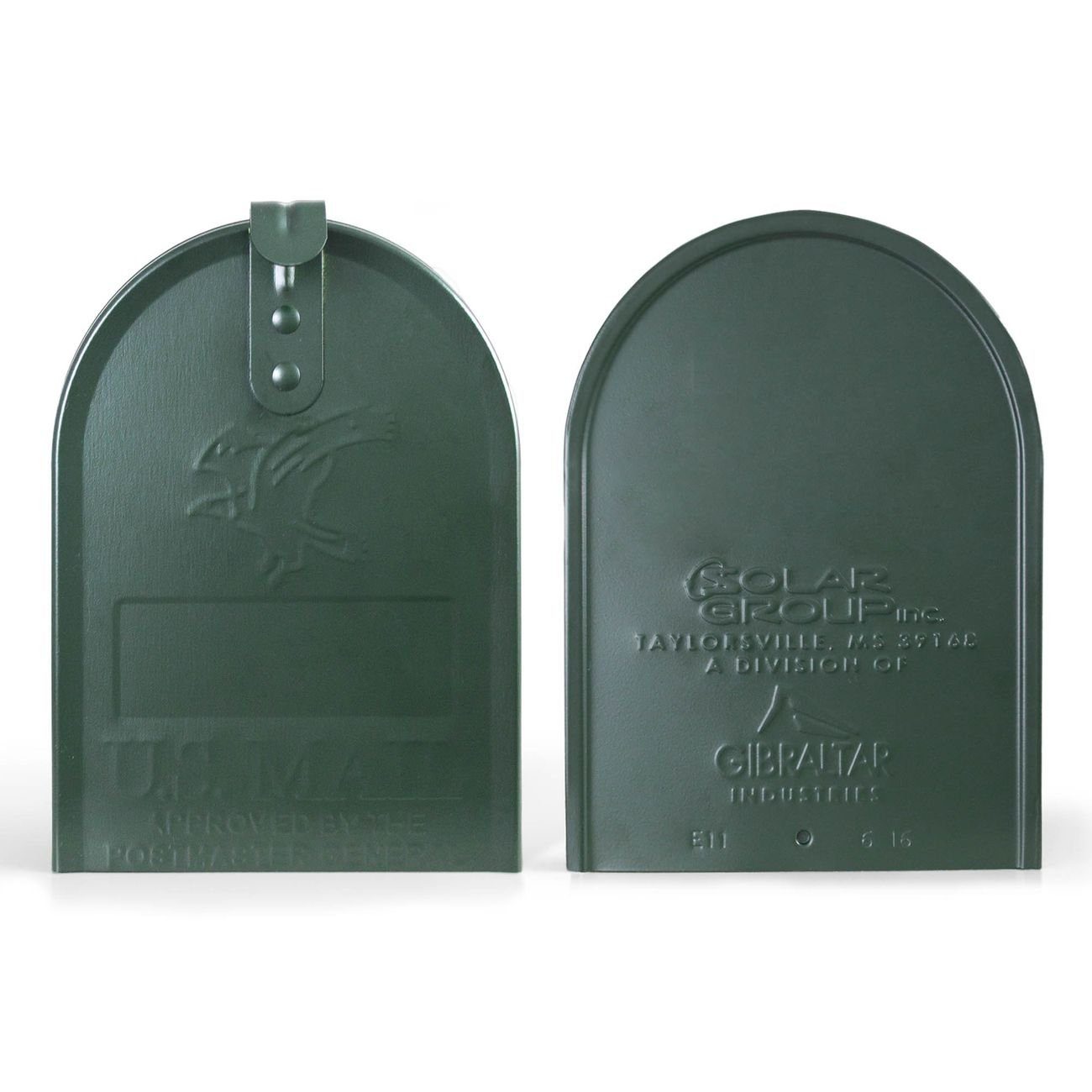 (Amerikanischer 22 x Briefkasten banjado aus Zwergenhausen original USA), Mailbox Mississippi 17 cm grün Amerikanischer Briefkasten, x 51