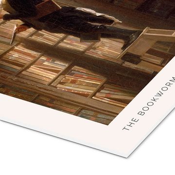 Posterlounge Forex-Bild Carl Spitzweg, The Bookworm, 1850, Wohnzimmer Rustikal Malerei