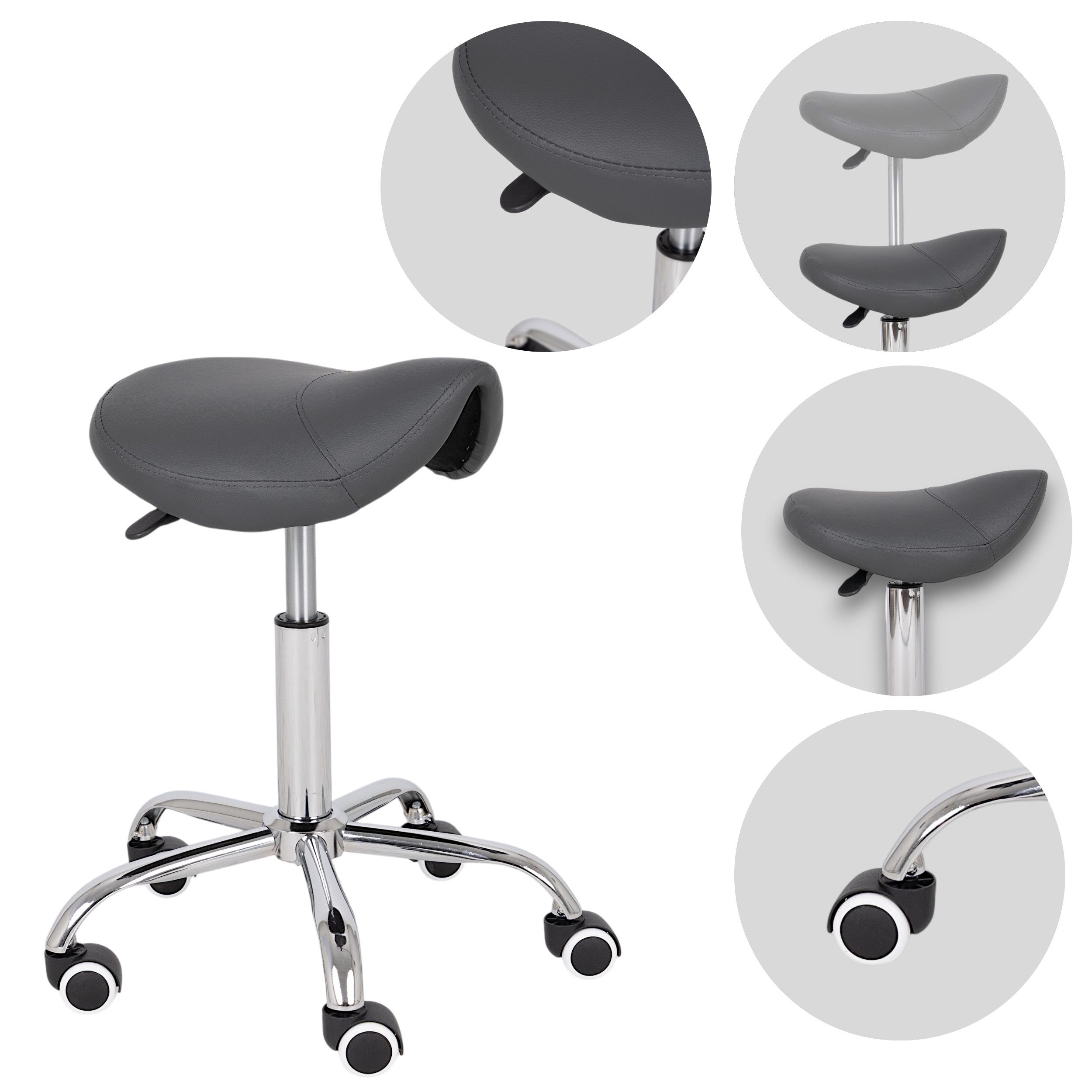 Habys Massageliege Lofi Rollhocker Arbeitshocker Kosmetikhocker Bürohocker